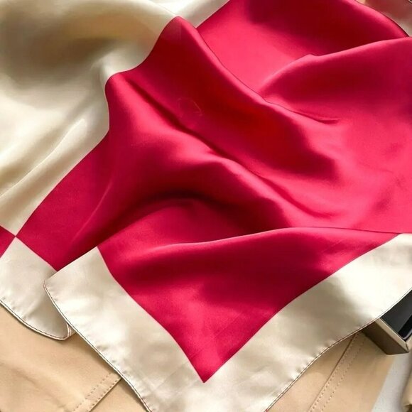 NWT - Luxurious V-Shape Print Square Scarf (SKU 0267) - Picture 5 of 7